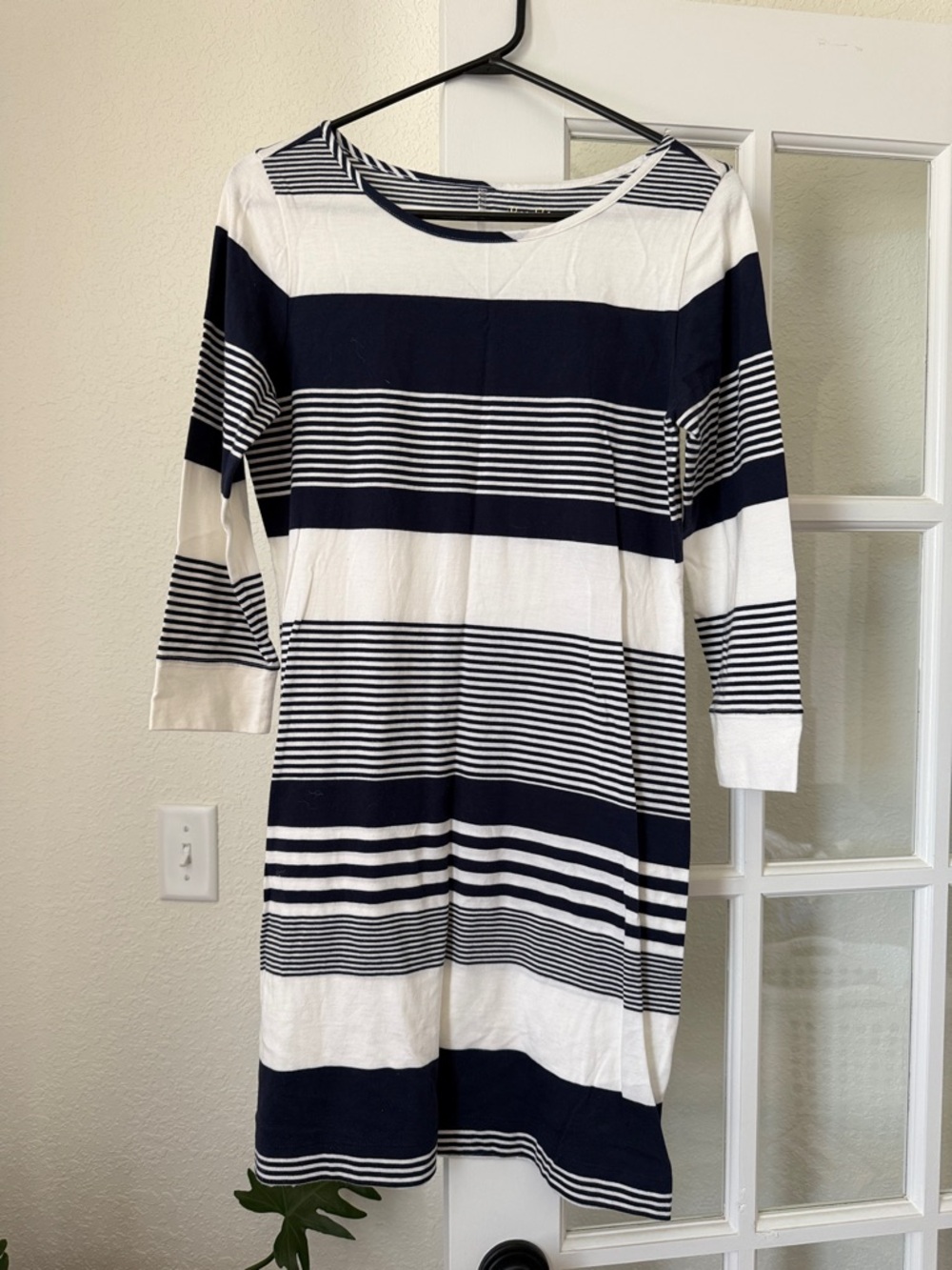 Lilly Pulitzer Navy and White Long-Sleeve Stripe Dress